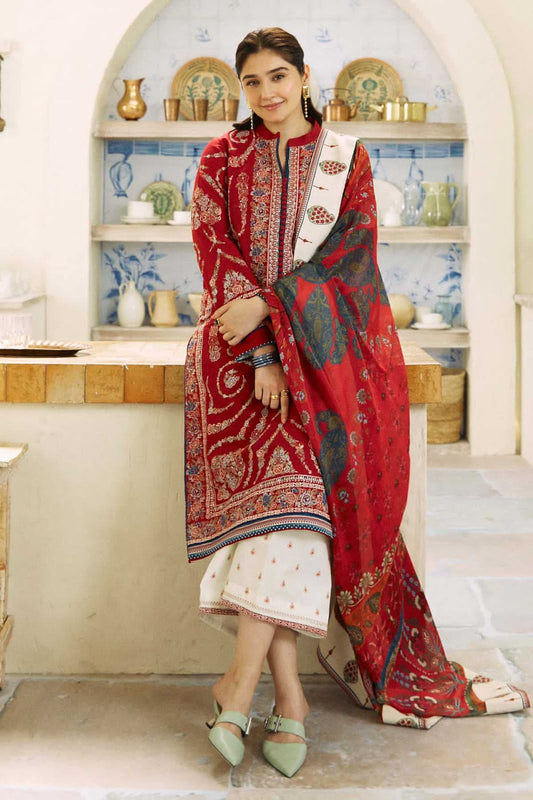 Coco by Zara Shahjahan Winter Collection 2025/26 – 3PC Luxury Dhanak Embroidered Suit Worn by Dur-e-Fishan Saleem