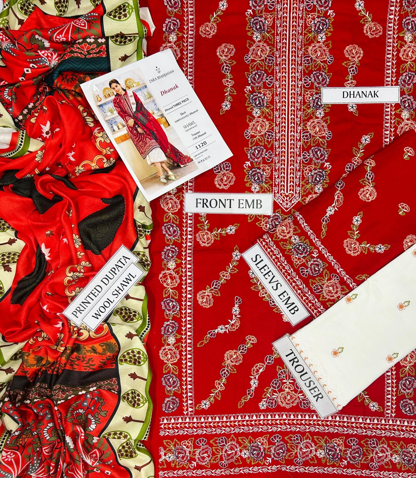 Coco by Zara Shahjahan Winter Collection 2025/26 – 3PC Luxury Dhanak Embroidered Suit Worn by Dur-e-Fishan Saleem